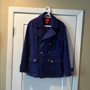 Esprit Double-Breasted Navy Peacoat